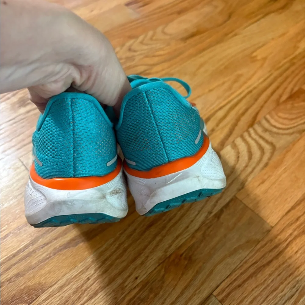Nike Air Zoom Miami Dolphins Teal and Orange Athletic Sneakers size 5.5Y - Picture 3 of 5